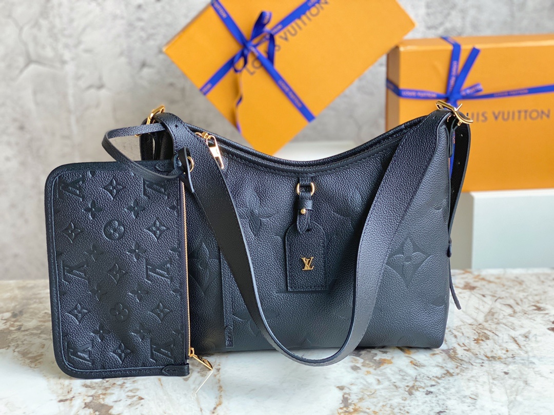 顶级原单M46288黑色全皮全皮压花系列小号CarryAll小号手袋M46288取材Monogram全皮