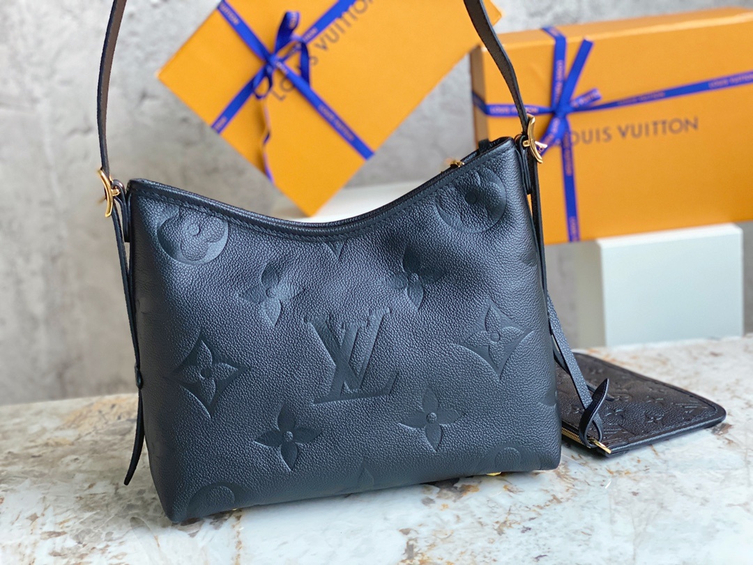 顶级原单M46288黑色全皮全皮压花系列小号CarryAll小号手袋M46288取材Monogram全皮