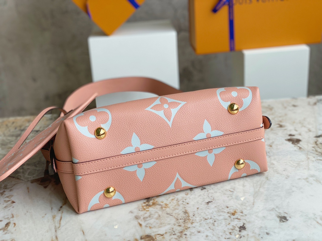 顶级原单M46298粉色全皮全皮压花系列小号CarryAll小号手袋M46288取材Monogram全皮