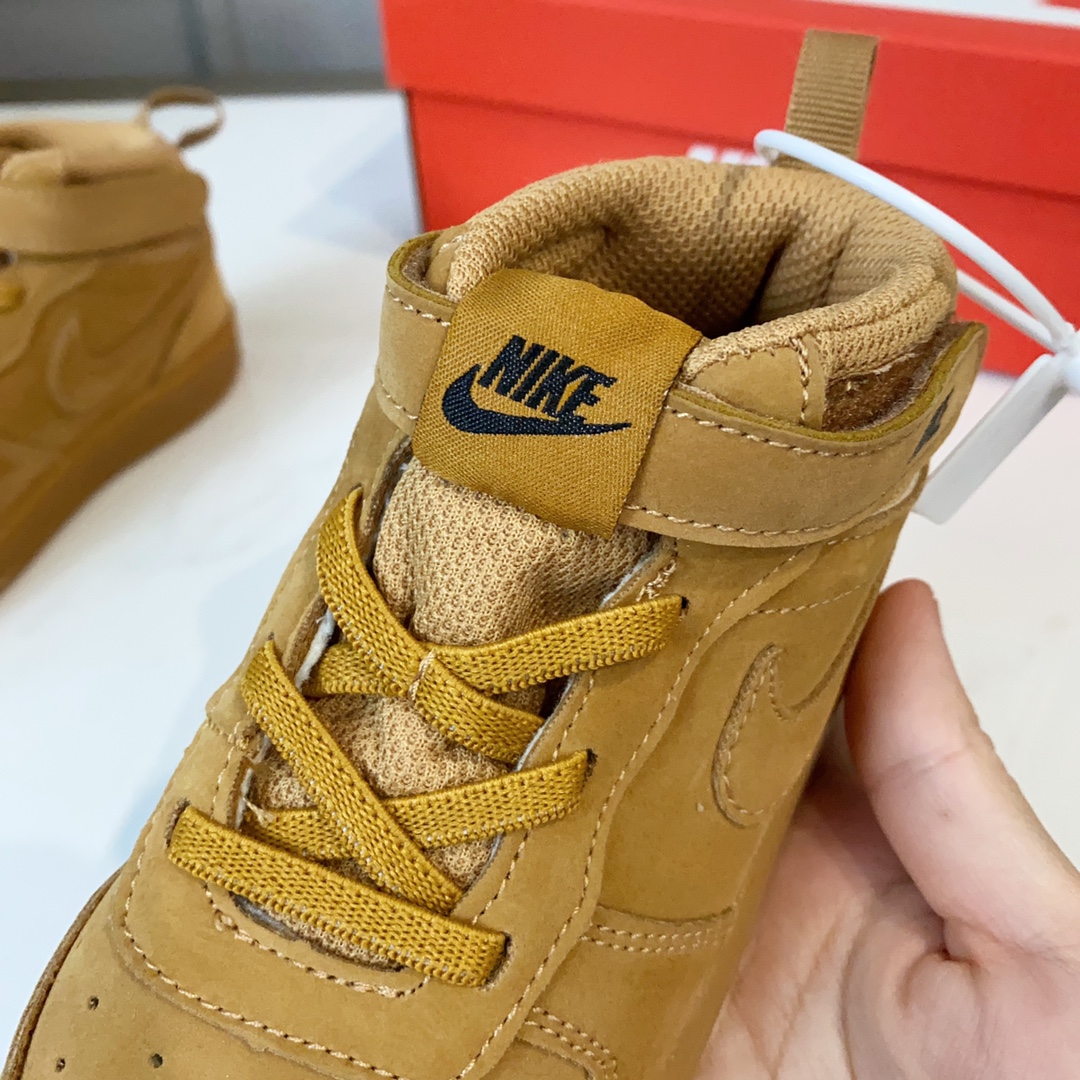 图片[6]-空军高帮工装童鞋22-37.5码 🔚轻运动设计，防滑耐磨的鞋底，平时小朋友跑跑跳跳也很放心，弹力带魔术贴完全无压力穿脱也方便，真是好看又好穿-选品中心