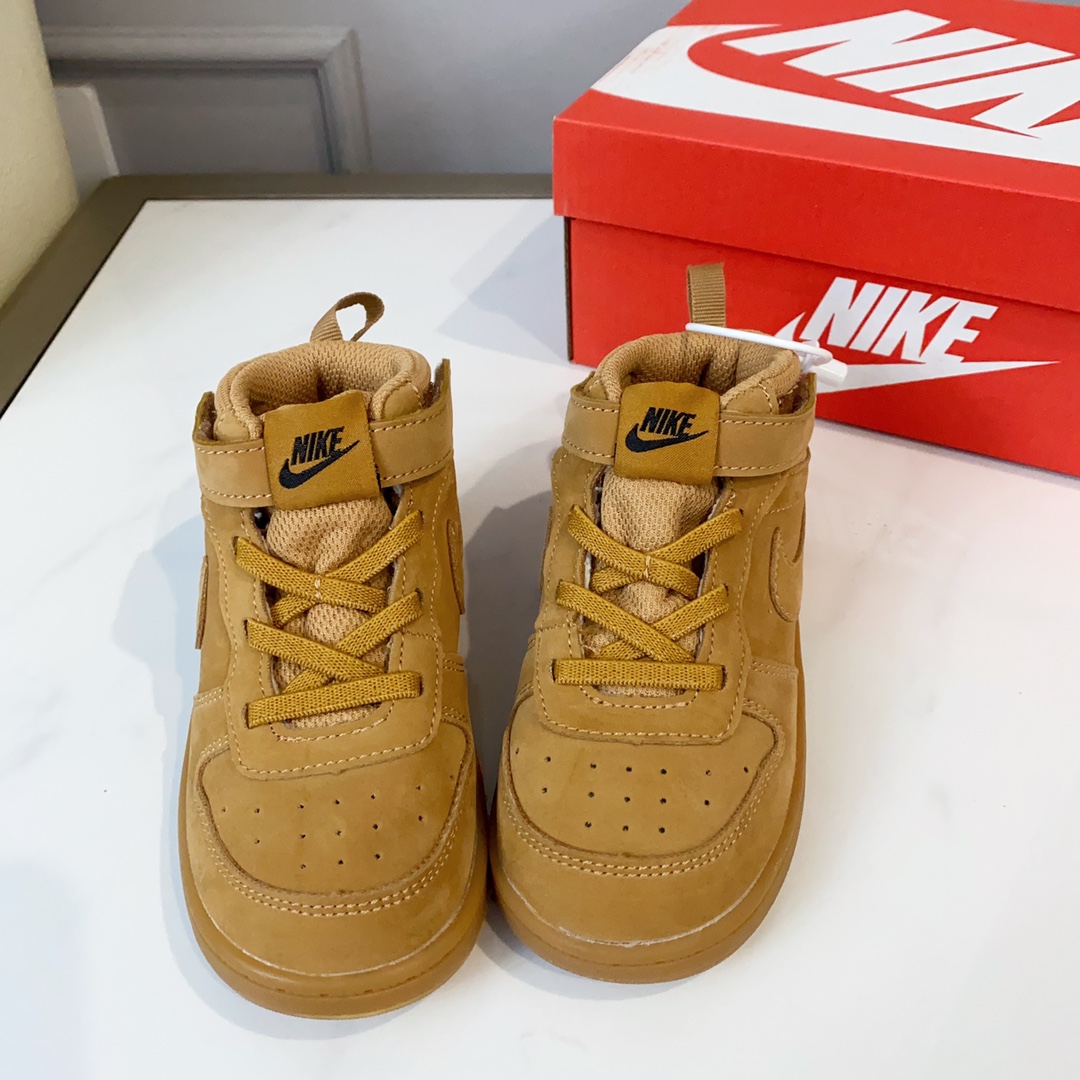 图片[3]-空军高帮工装童鞋22-37.5码 🔚轻运动设计，防滑耐磨的鞋底，平时小朋友跑跑跳跳也很放心，弹力带魔术贴完全无压力穿脱也方便，真是好看又好穿-选品中心