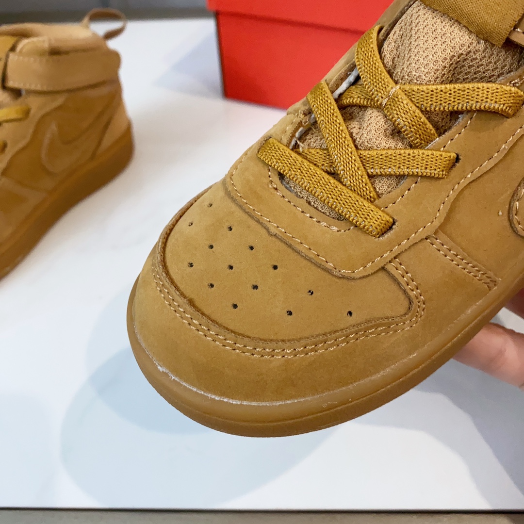 图片[5]-空军高帮工装童鞋22-37.5码 🔚轻运动设计，防滑耐磨的鞋底，平时小朋友跑跑跳跳也很放心，弹力带魔术贴完全无压力穿脱也方便，真是好看又好穿-选品中心