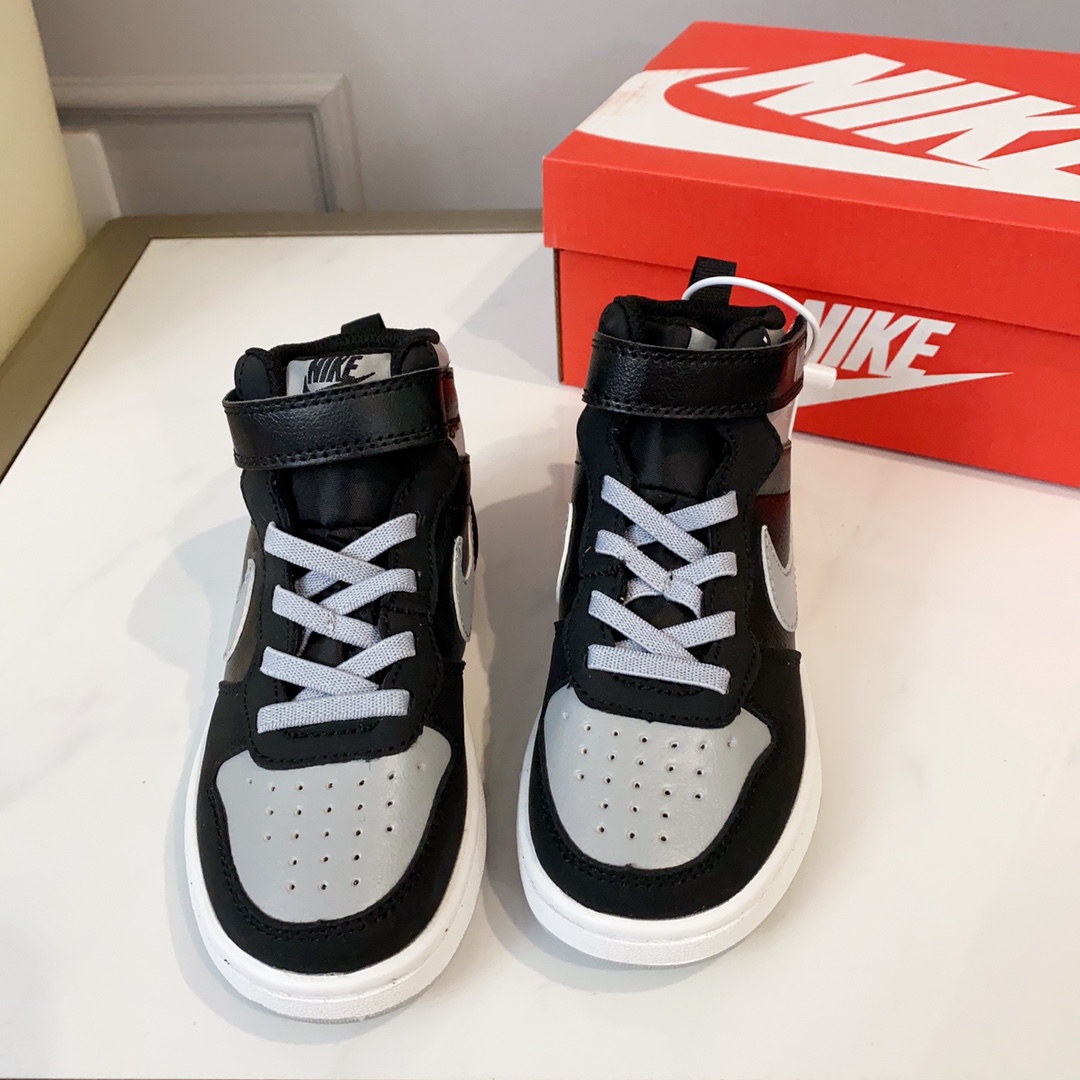 图片[2]-空军高帮工装童鞋22-37.5码 🔚轻运动设计，防滑耐磨的鞋底，平时小朋友跑跑跳跳也很放心，弹力带魔术贴完全无压力穿脱也方便，真是好看又好穿-选品中心