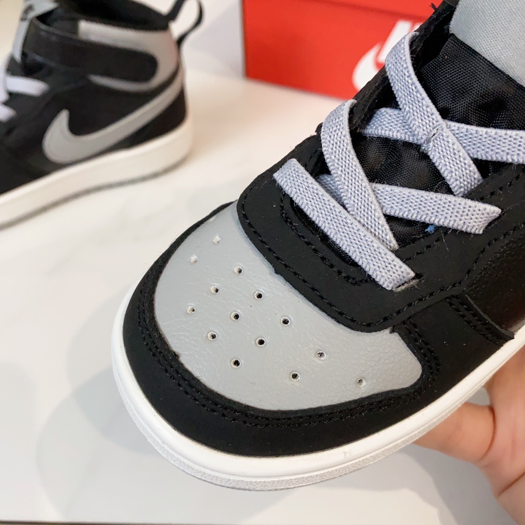 图片[5]-空军高帮工装童鞋22-37.5码 🔚轻运动设计，防滑耐磨的鞋底，平时小朋友跑跑跳跳也很放心，弹力带魔术贴完全无压力穿脱也方便，真是好看又好穿-选品中心