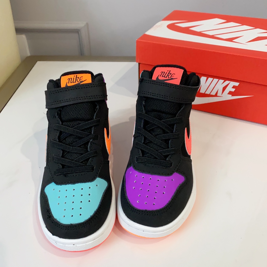 图片[2]-空军高帮工装童鞋22-37.5码 🔚轻运动设计，防滑耐磨的鞋底，平时小朋友跑跑跳跳也很放心，弹力带魔术贴完全无压力穿脱也方便，真是好看又好穿-选品中心