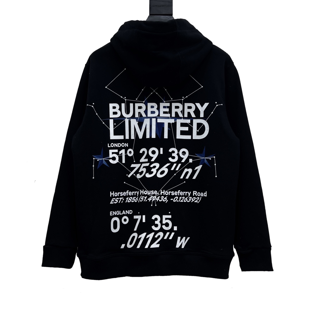 300 Burberry/巴宝莉 2022SS秋冬新款 字母星座印花连帽卫衣