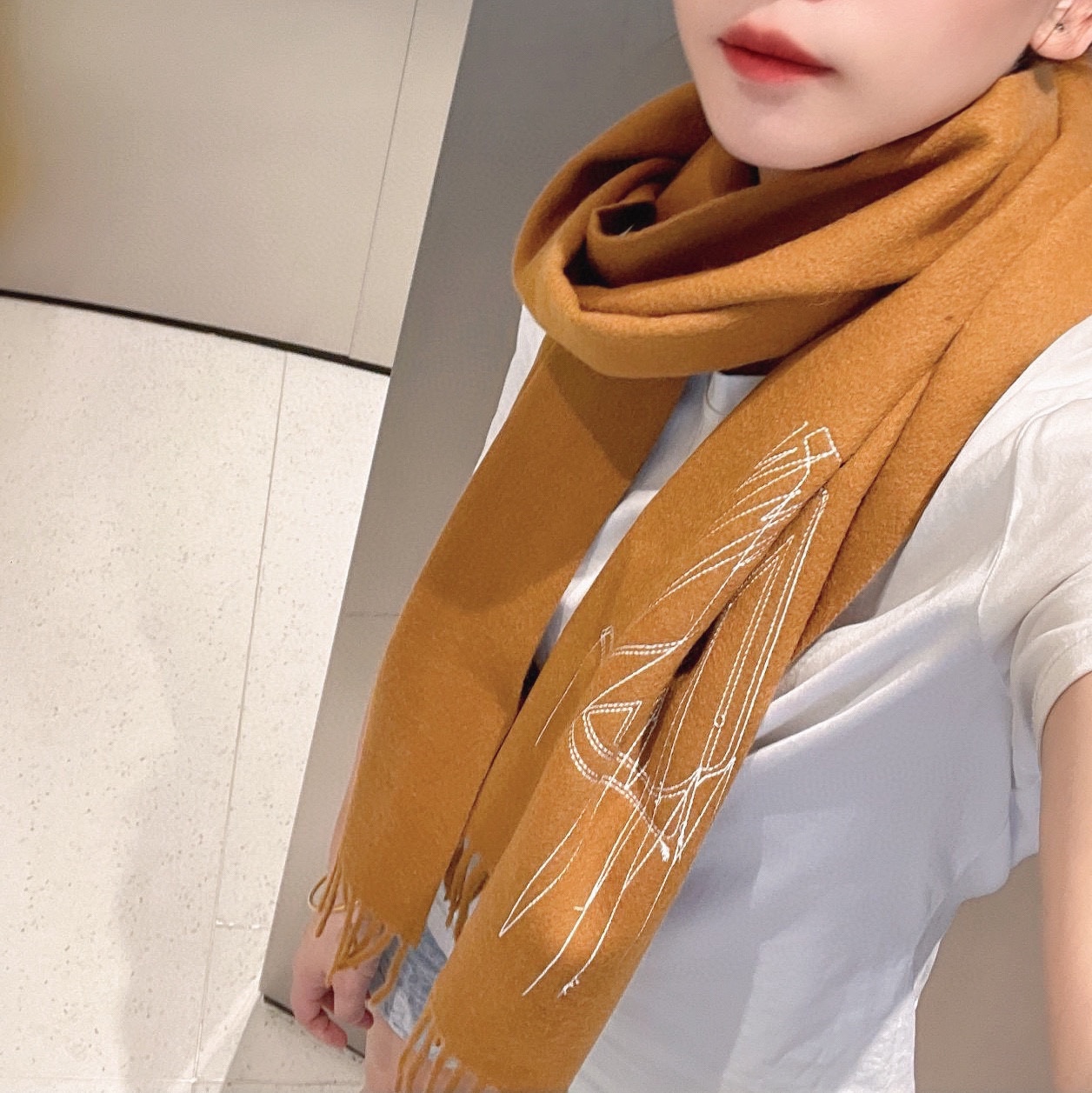 Quality AAA+ Replica
 Louis Vuitton Fashion
 Scarf Unisex Men Epi Cashmere Casual