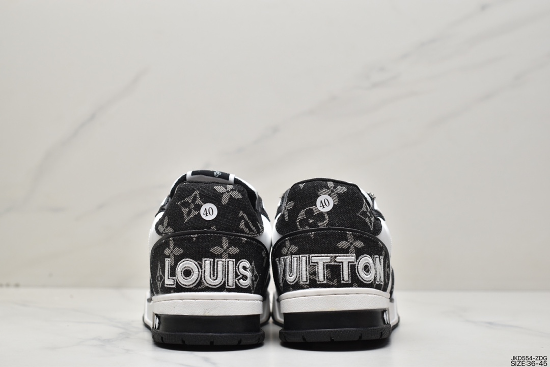 LV Louis Vuitton Louis Vuitton Trainer Low Sneaker Bread Edition Series Low Help