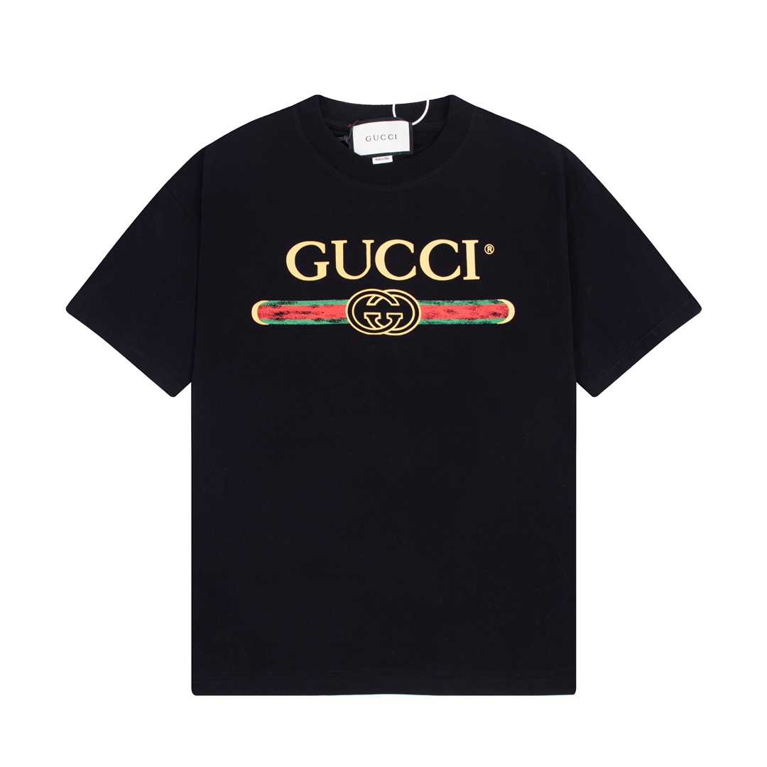 Gucci 古驰 金典款Gucci标识印花短袖