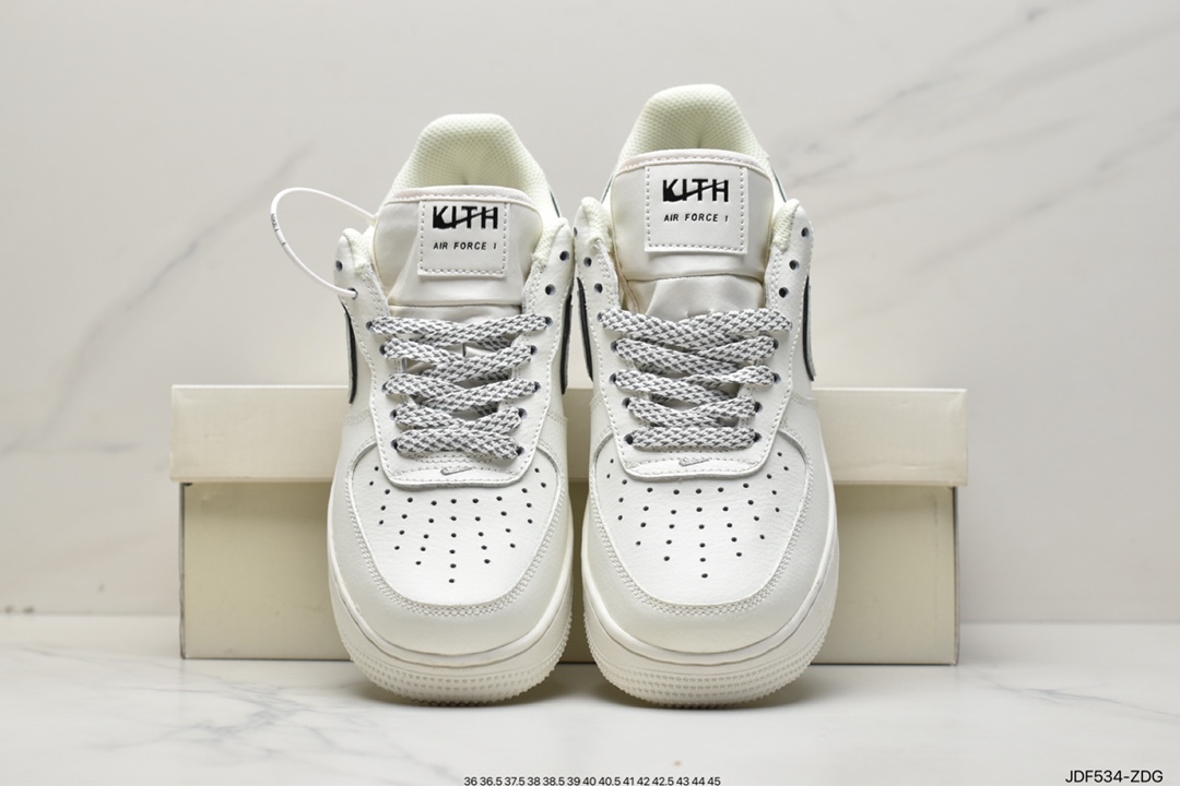 125 耐克Kith x Nike Air Force 1'07 Low “米白银”纽约限定板鞋 NY2022-017