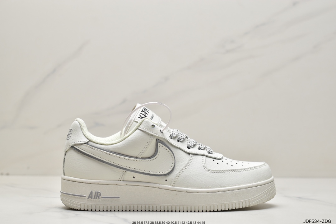125 耐克Kith x Nike Air Force 1'07 Low “米白银”纽约限定板鞋 NY2022-017