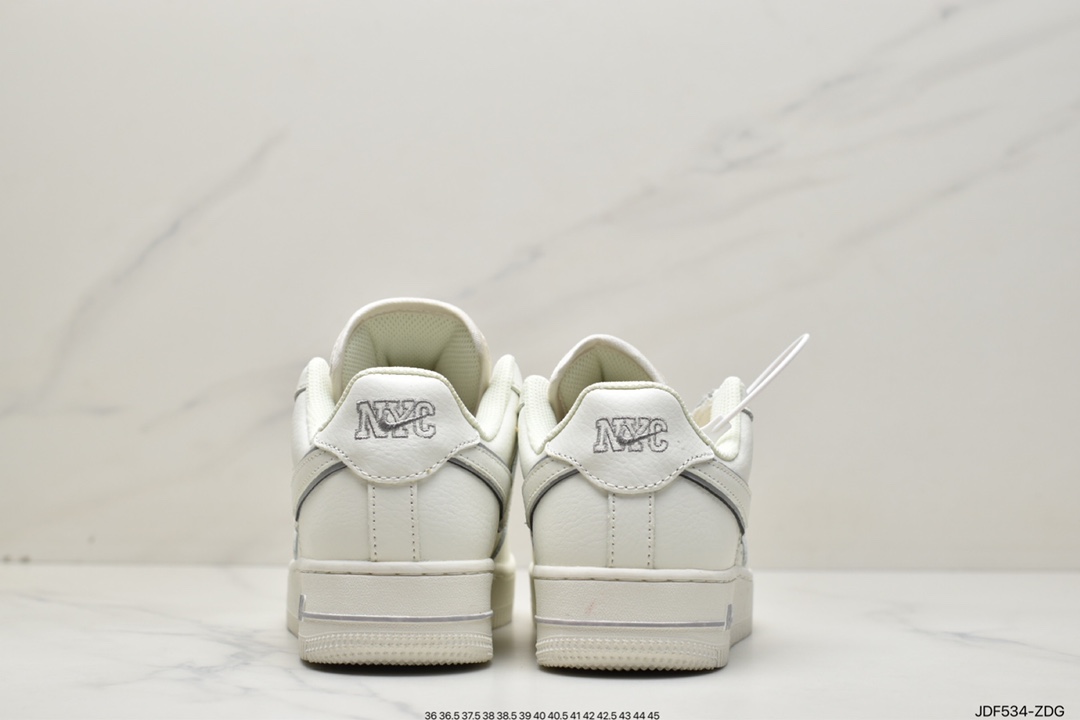 125 耐克Kith x Nike Air Force 1'07 Low “米白银”纽约限定板鞋 NY2022-017