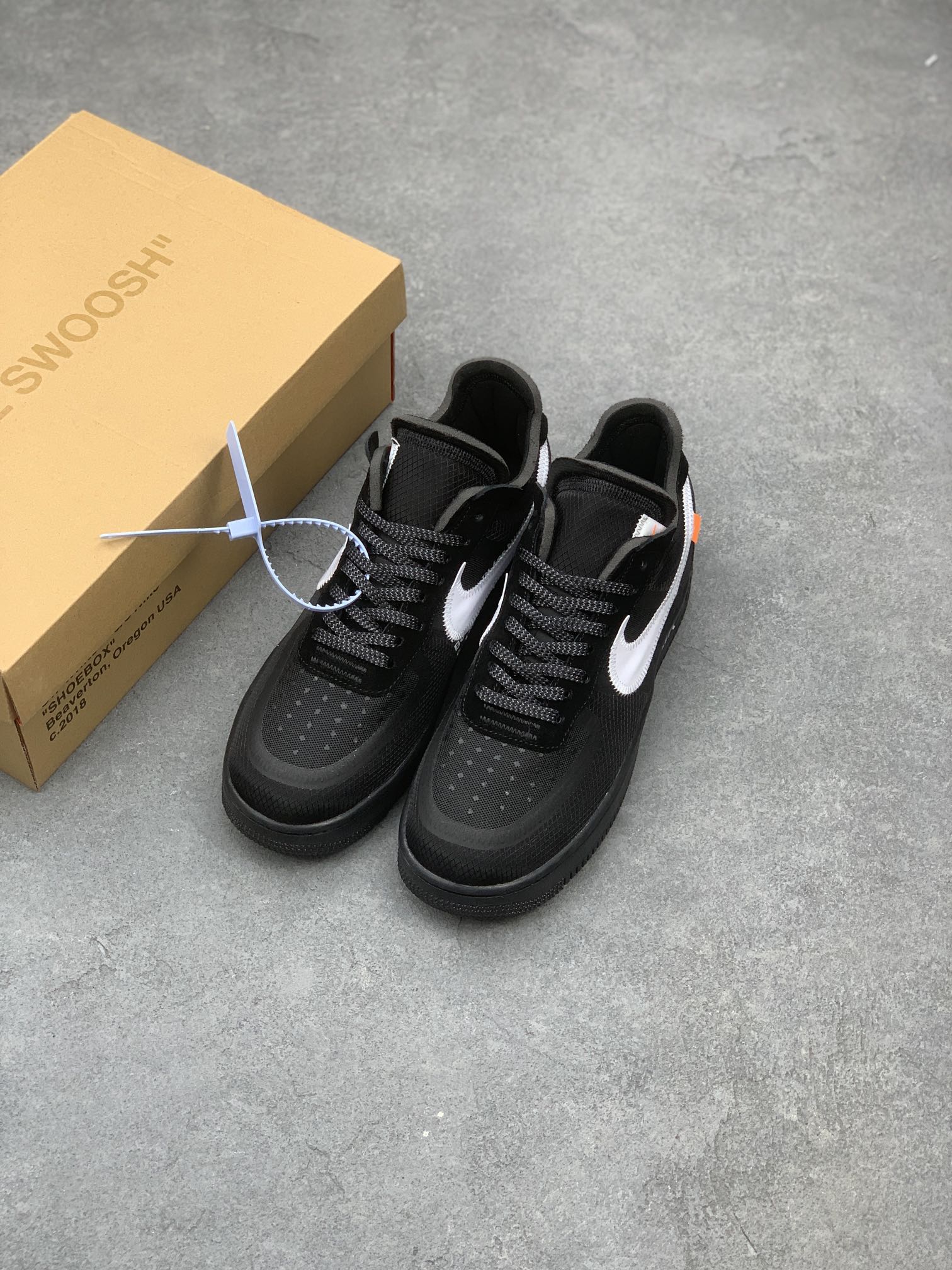 Nike x Off-White Air Force 1 Low 'Black' Fashion Sneakers AO4606-001 9 i1667671847 9310 7