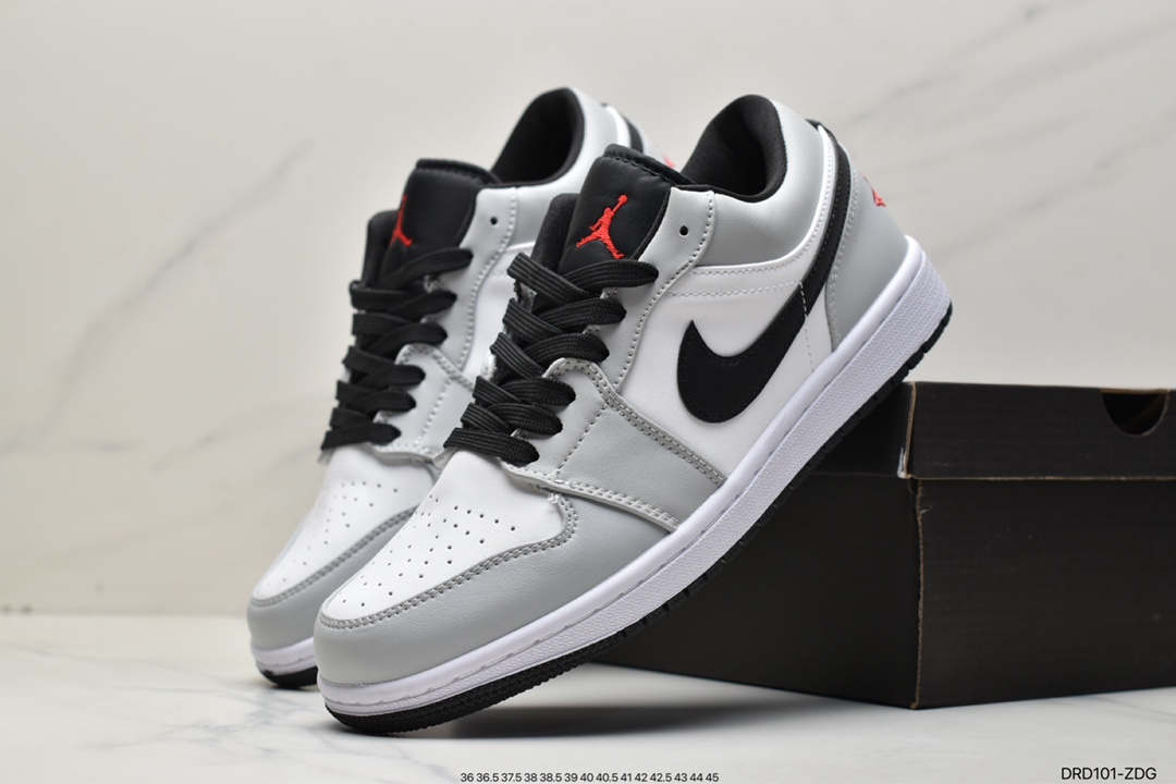 110 耐克Nike Air Jordan 1 Low”Light Smoke Grey Gym Red”AJ1乔丹一代低帮 DC6991-016