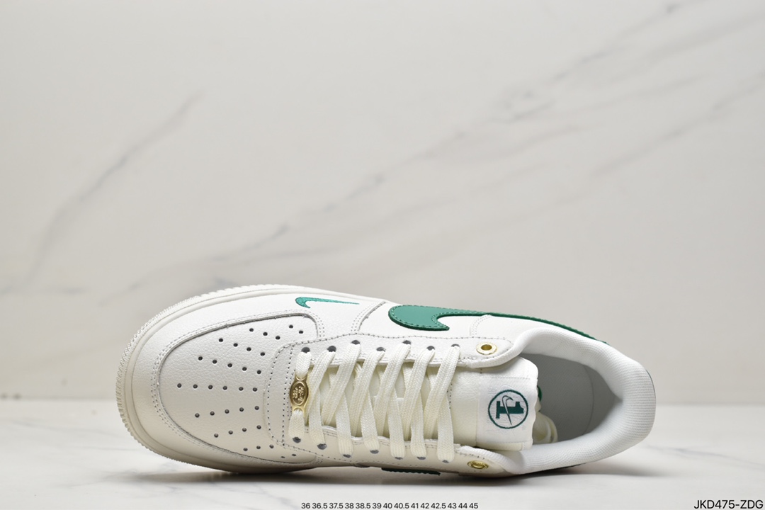160 真标Nike Air Force 1 Low 07 米白绿小钩#原楦头原纸板DQ7582-101
