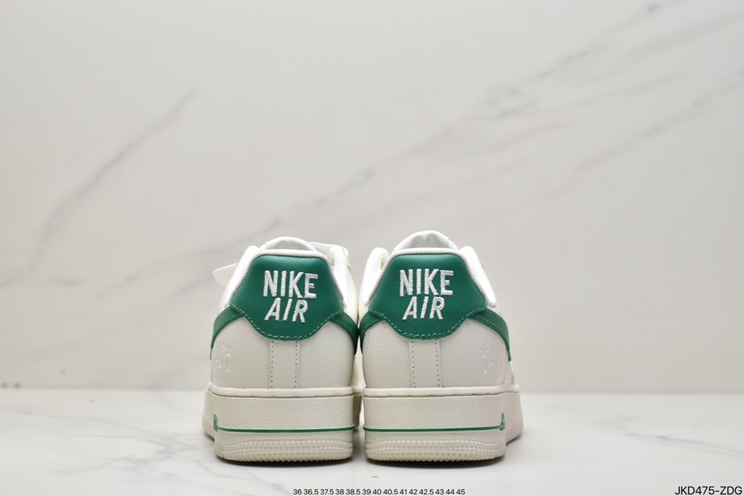 160 真标Nike Air Force 1 Low 07 米白绿小钩#原楦头原纸板DQ7582-101