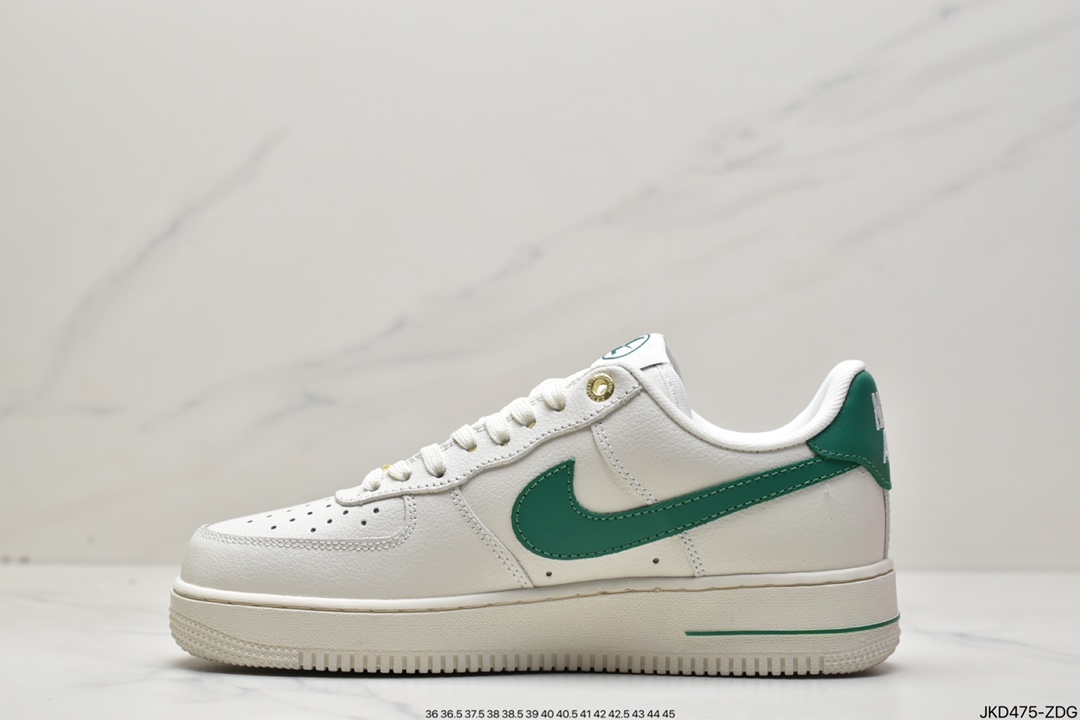 160 真标Nike Air Force 1 Low 07 米白绿小钩#原楦头原纸板DQ7582-101