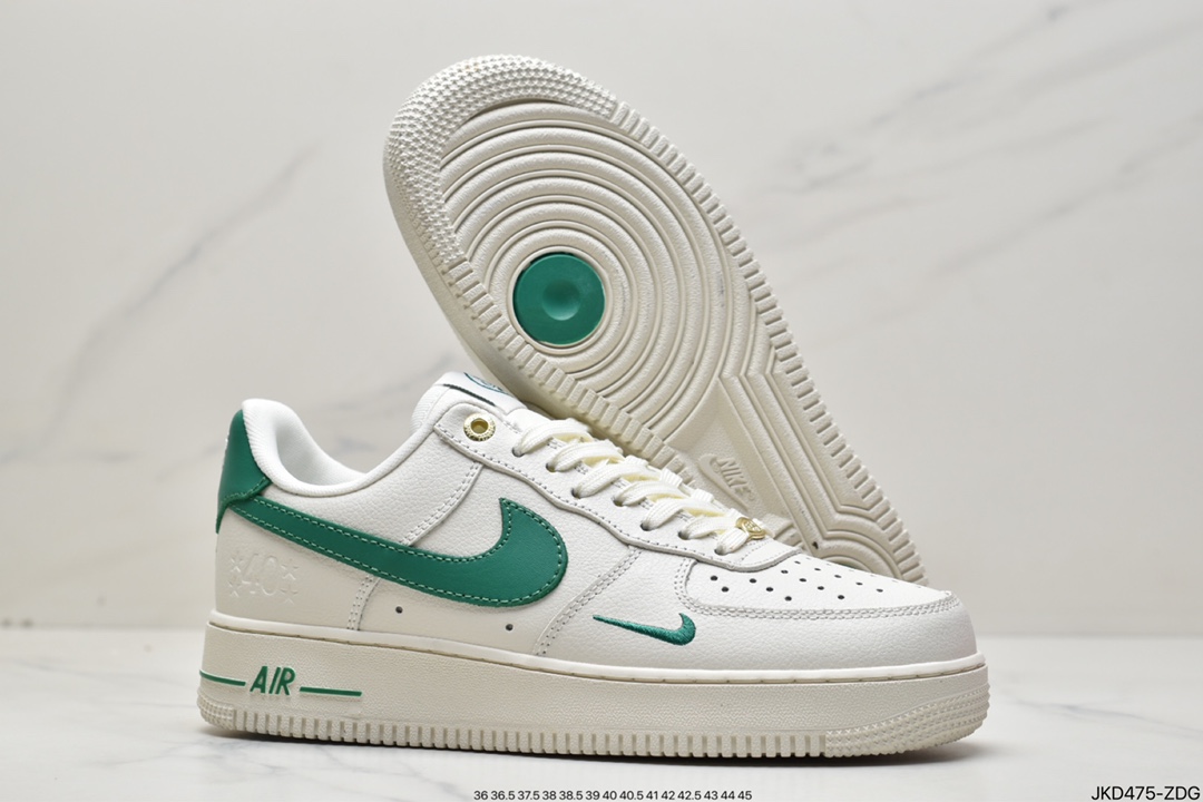 160 真标Nike Air Force 1 Low 07 米白绿小钩#原楦头原纸板DQ7582-101