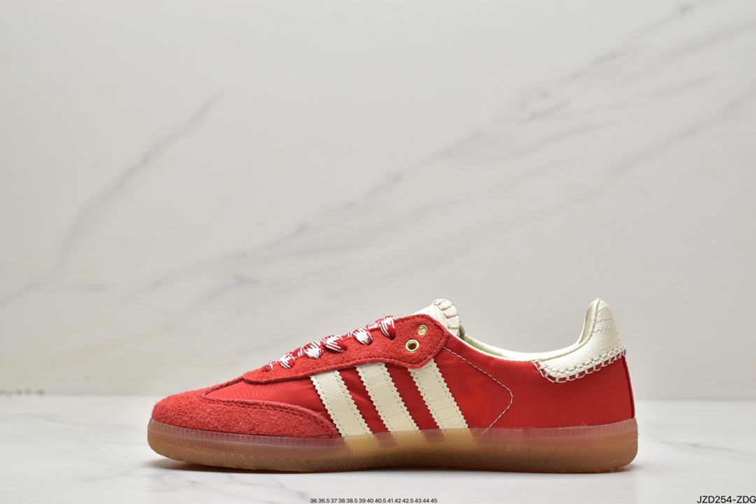 Adidas x joint clover logo and iconic three bars are design elements GY6612