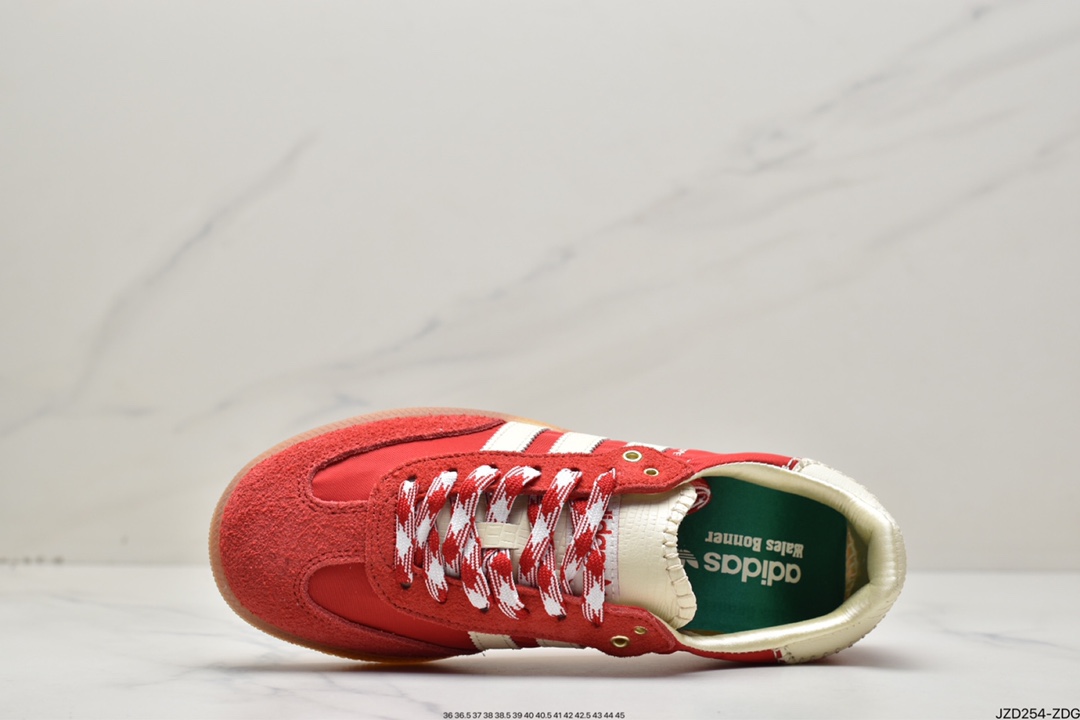 Adidas x joint clover logo and iconic three bars are design elements GY6612