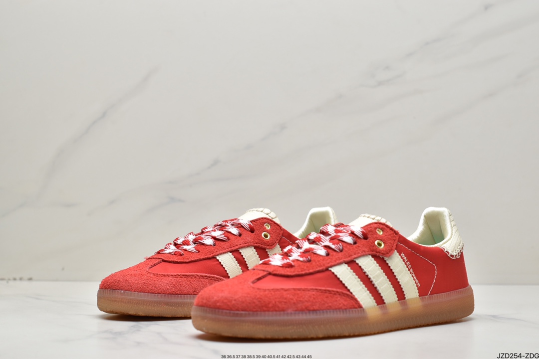 Adidas x joint clover logo and iconic three bars are design elements GY6612