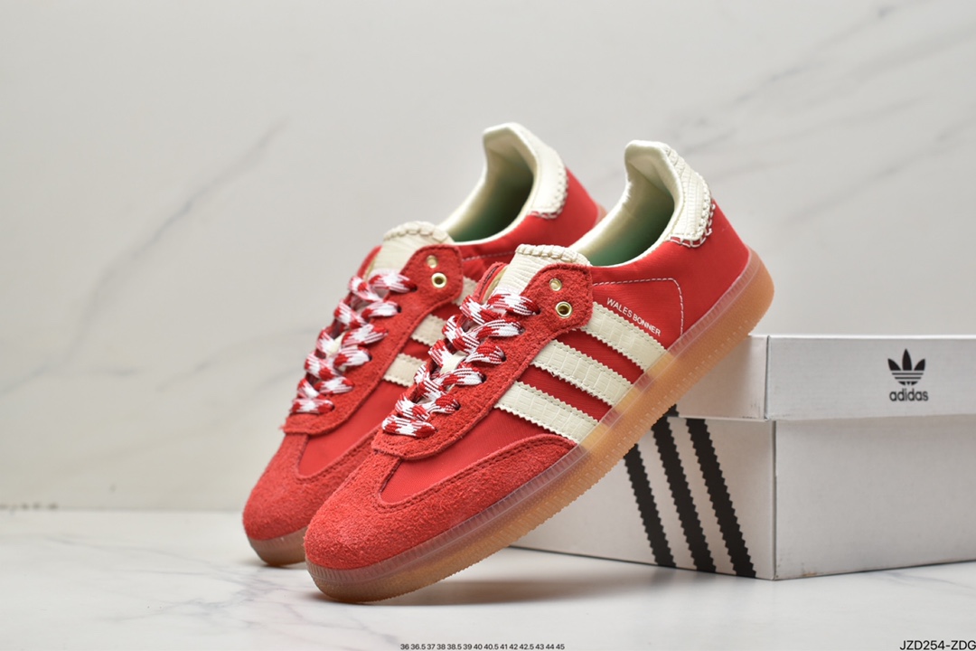 Adidas x joint clover logo and iconic three bars are design elements GY6612