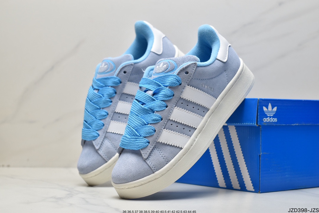 Adidas Originals Campus 00s College Series Bread Style Classic Retro Low-top All-Match Casual Sports Shoes ”Flip Hair Light Gray” GY9475