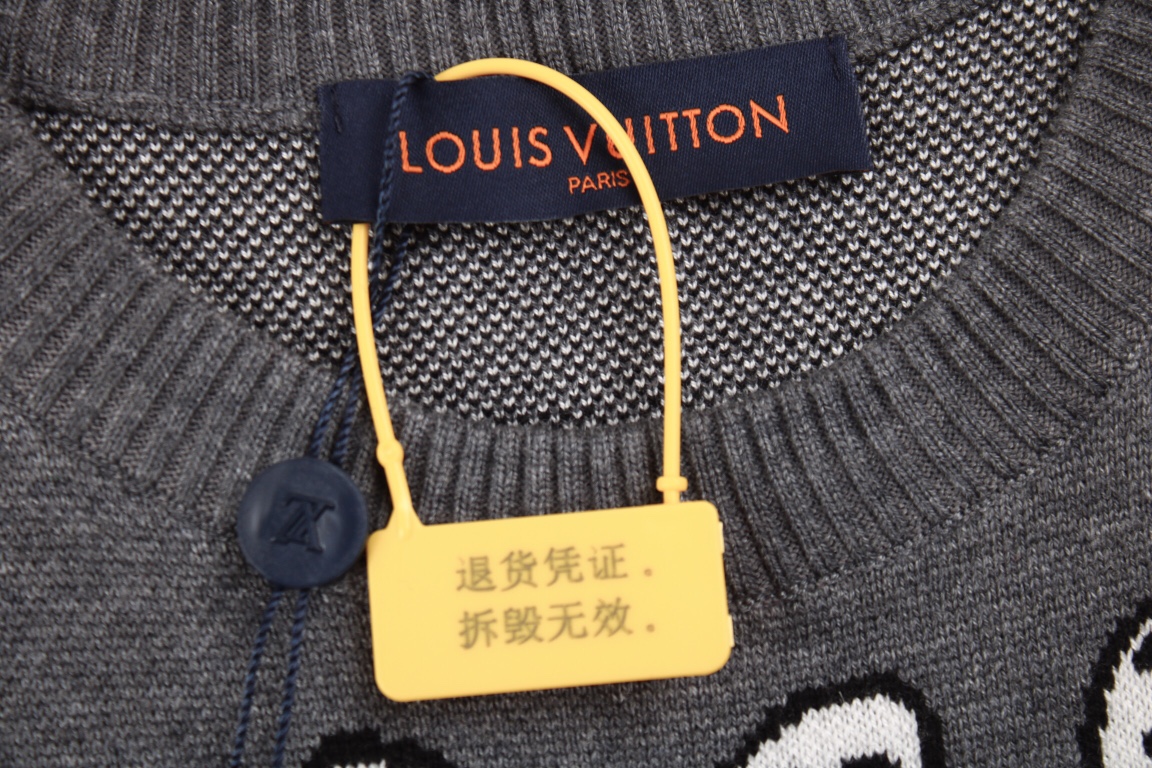 280 Louis Vuitton /路易威登 22Fw 人像针织羊毛衫 紫色