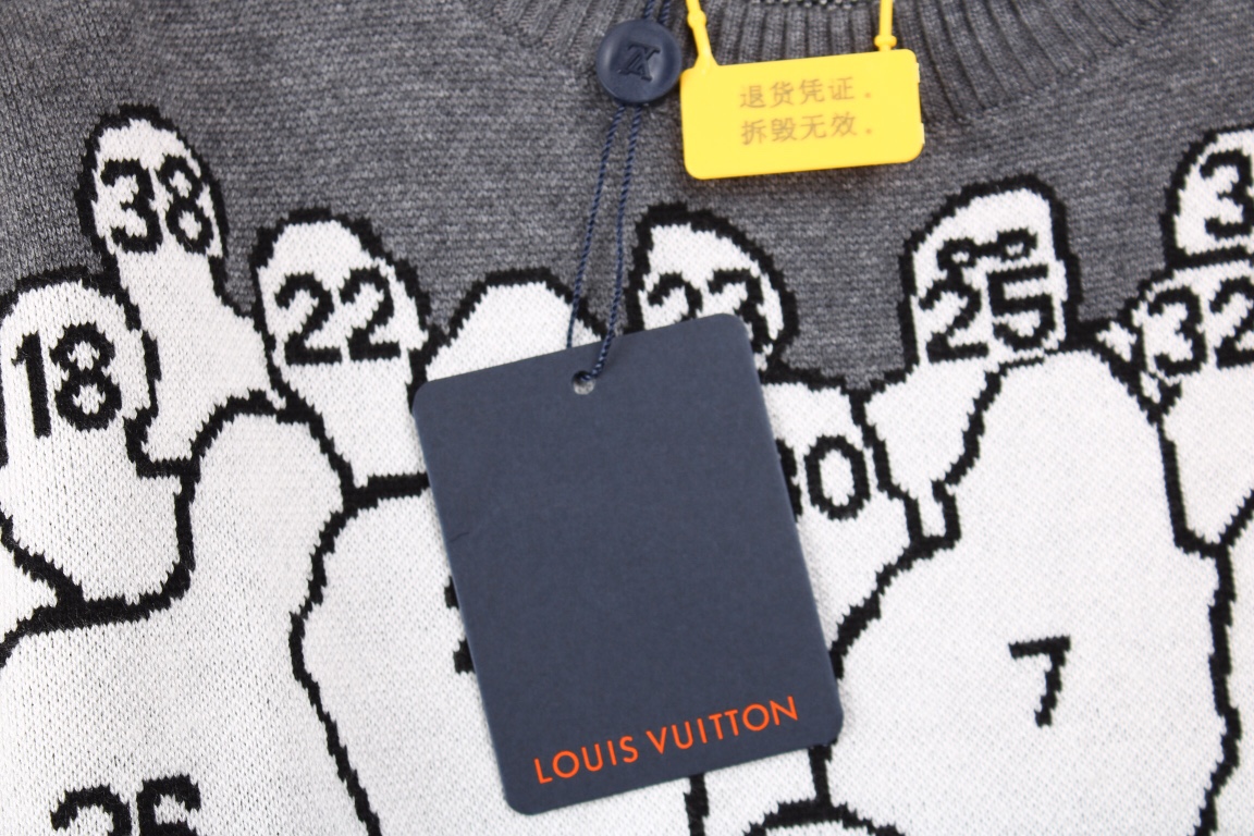 280 Louis Vuitton /路易威登 22Fw 人像针织羊毛衫 紫色