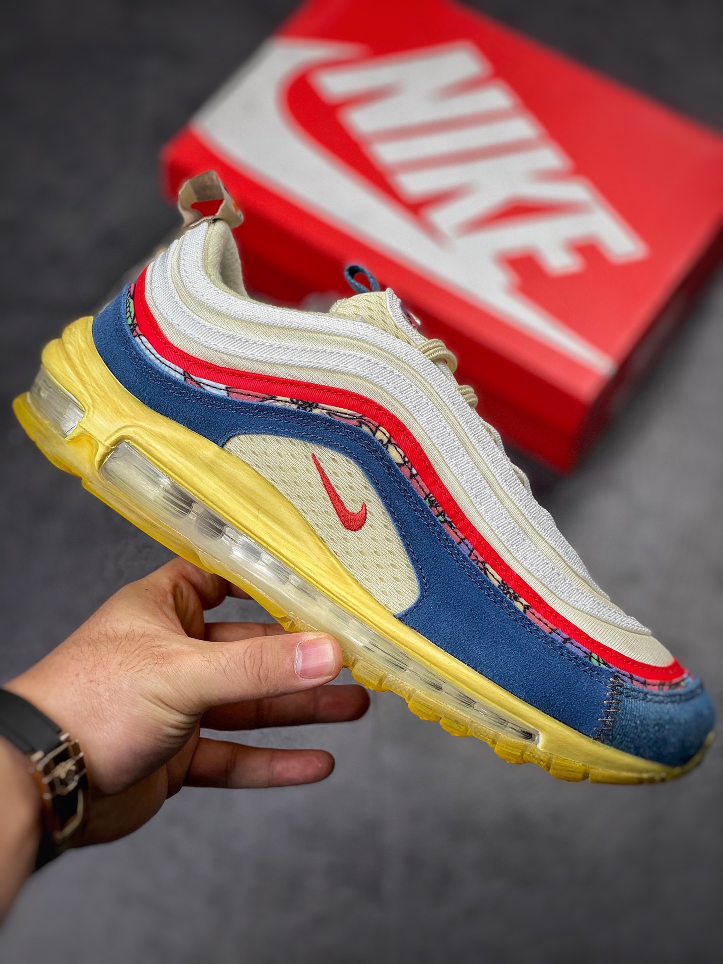 渠道订单NK Air Max 97 白蓝红 DV1486-162 渠道订单NK Air Max 97 白蓝红 DV1486-162