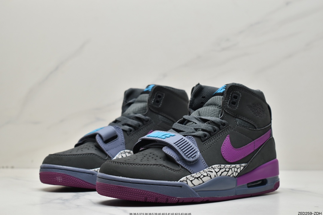 260 耐克Nike Air Jordan Legacy 312 灰紫有着交错结合的设计AV3922-005