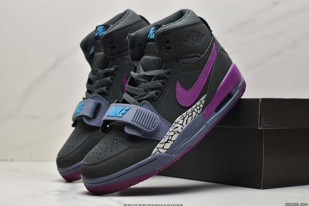 260 耐克Nike Air Jordan Legacy 312 灰紫有着交错结合的设计AV3922-005