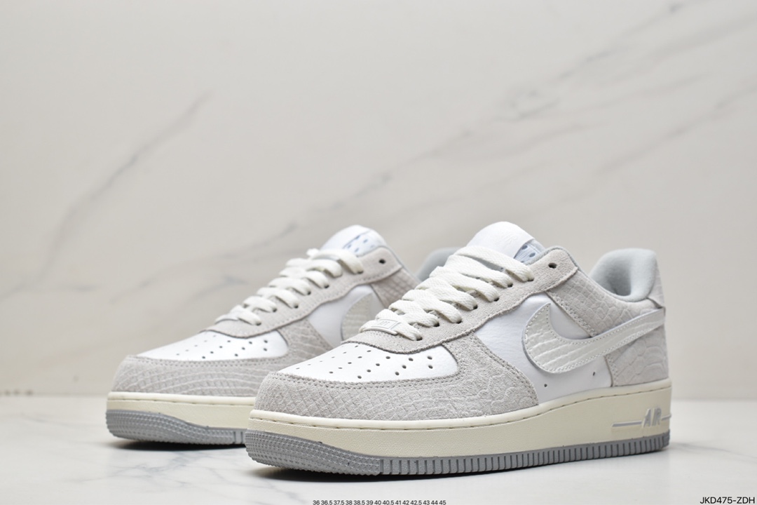 160 Air Force 1 '07 Low 灰白蟒纹 DX2678-100