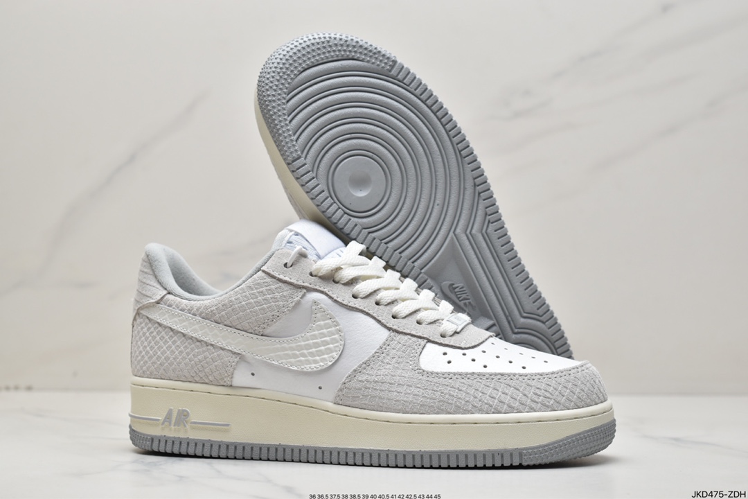 160 Air Force 1 '07 Low 灰白蟒纹 DX2678-100