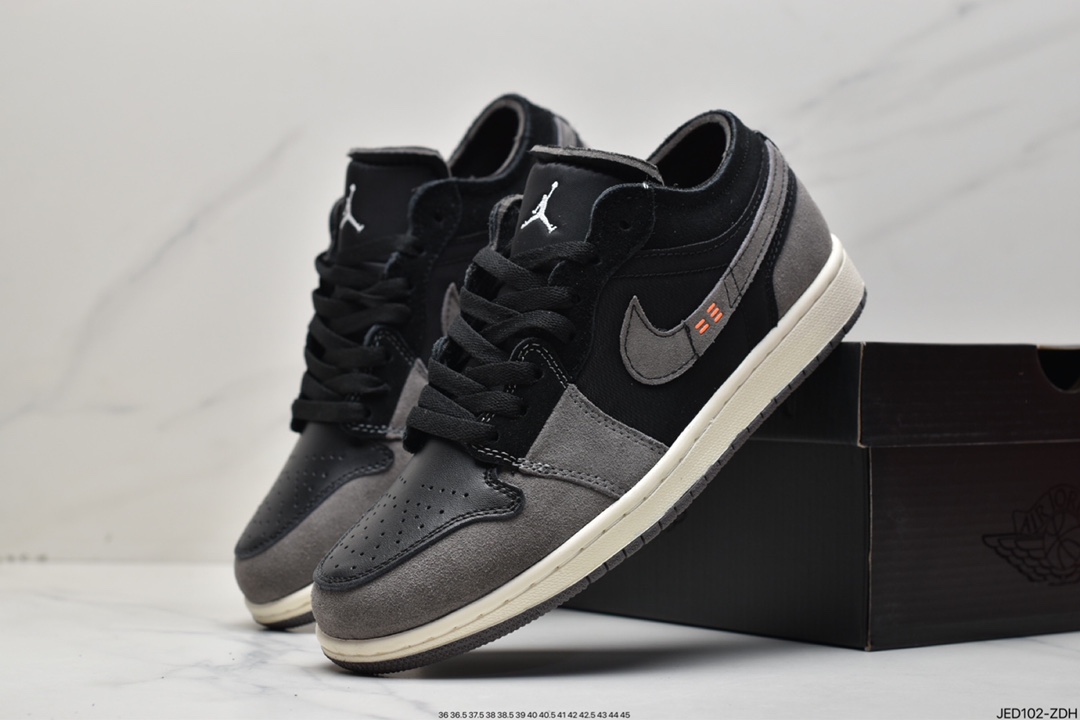 150 TWLGY Air Jordan 1 Low 灰蓝拼接解构乔丹一代篮球鞋 DN1635-100