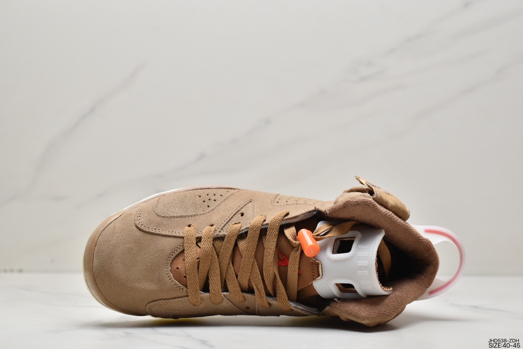 190 全新的 Travis Scott x Air Jordan 6 aj6 采用了不同于前作的翻毛皮材质DH0690-200