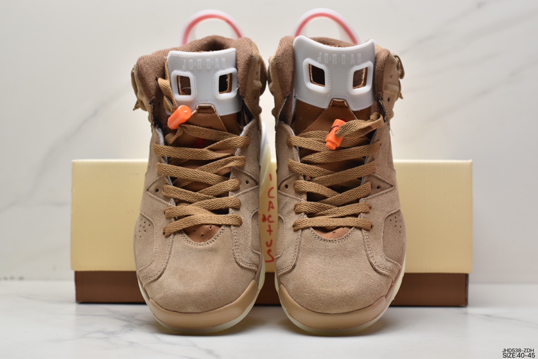 190 全新的 Travis Scott x Air Jordan 6 aj6 采用了不同于前作的翻毛皮材质DH0690-200