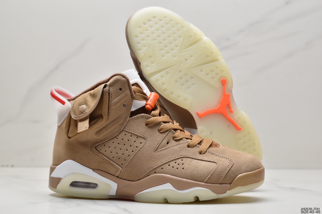 190 全新的 Travis Scott x Air Jordan 6 aj6 采用了不同于前作的翻毛皮材质DH0690-200