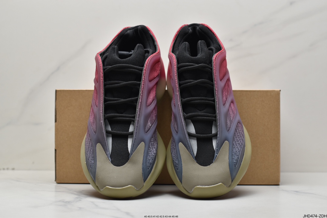 Adidas originals Yeezy 700 V3 ”Fade Carb on” Gradient Neon Color GW1814TD