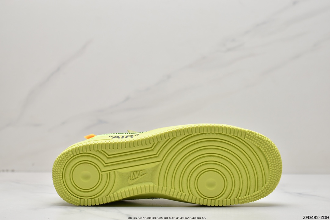 280 OFF-WHITE x Nike Air Force 1 OW联名空军一号 荧光绿 AO4606-700