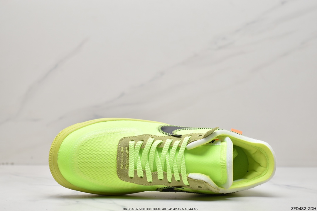 280 OFF-WHITE x Nike Air Force 1 OW联名空军一号 荧光绿 AO4606-700