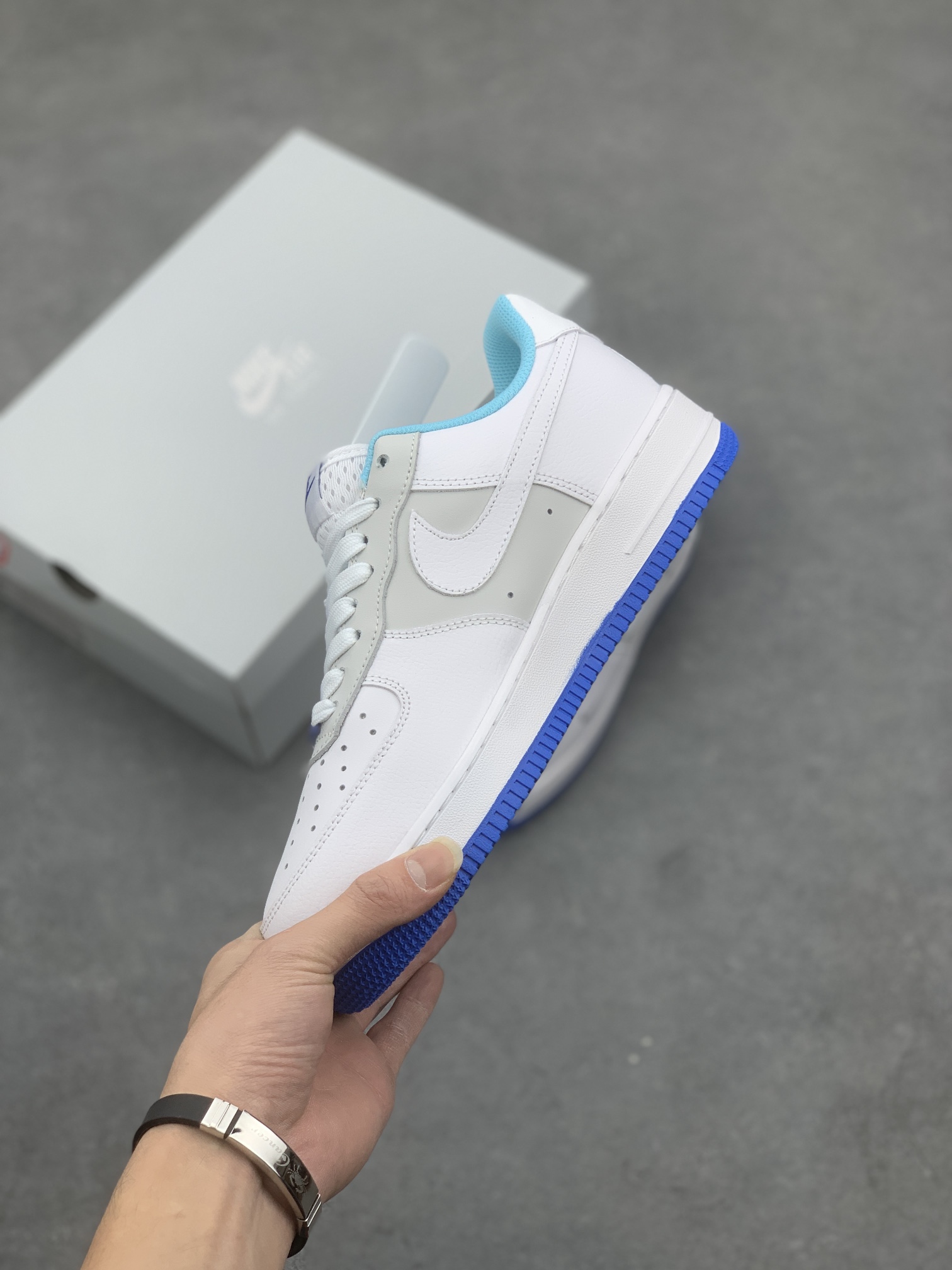Nike Air Force 1 Low White/Grey/Blue Casual Sneakers FB1844-111 4 i1667768602 2017 2