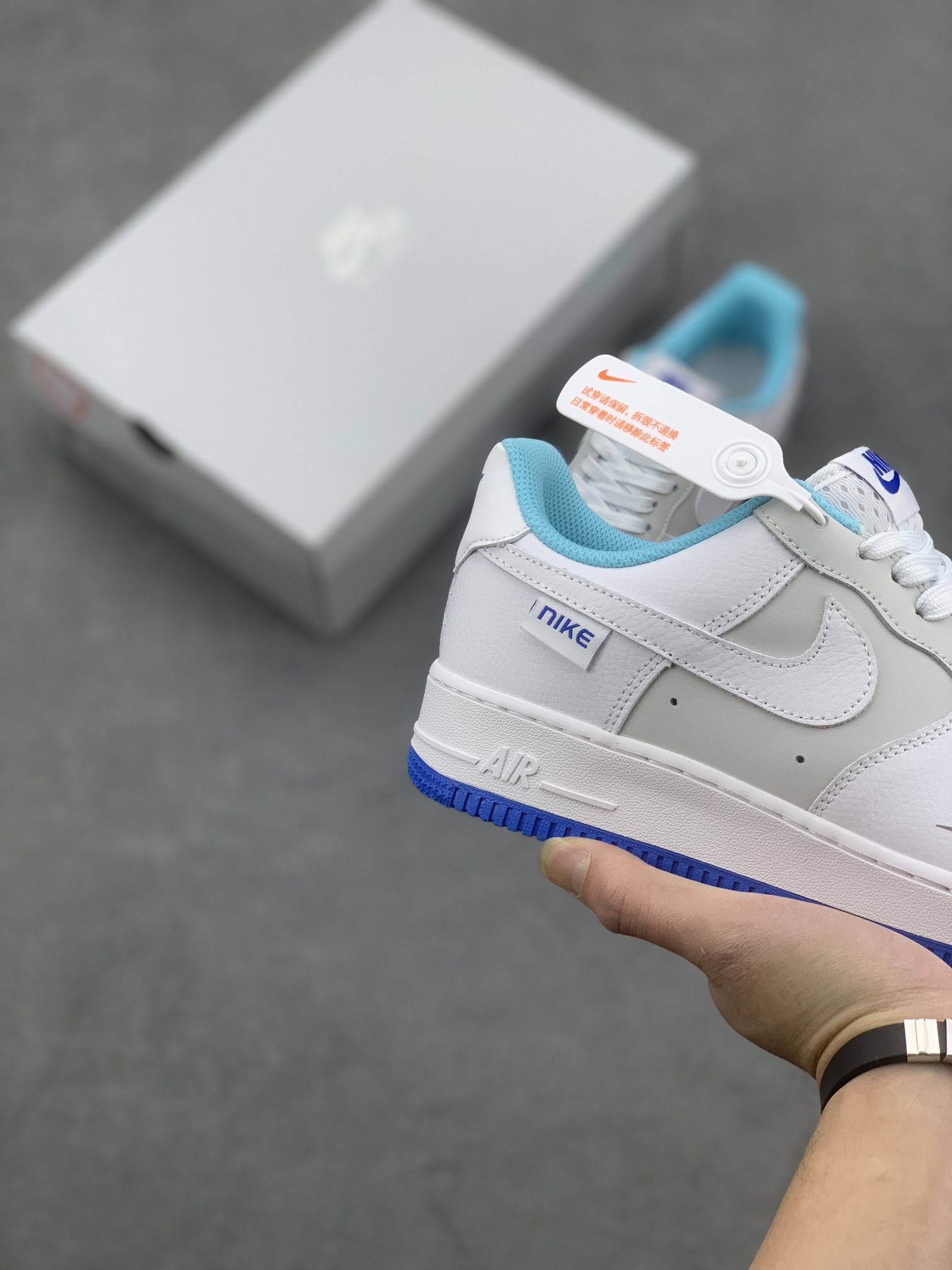 Nike Air Force 1 Low White/Grey/Blue Casual Sneakers FB1844-111 6 i1667768602 3782 4