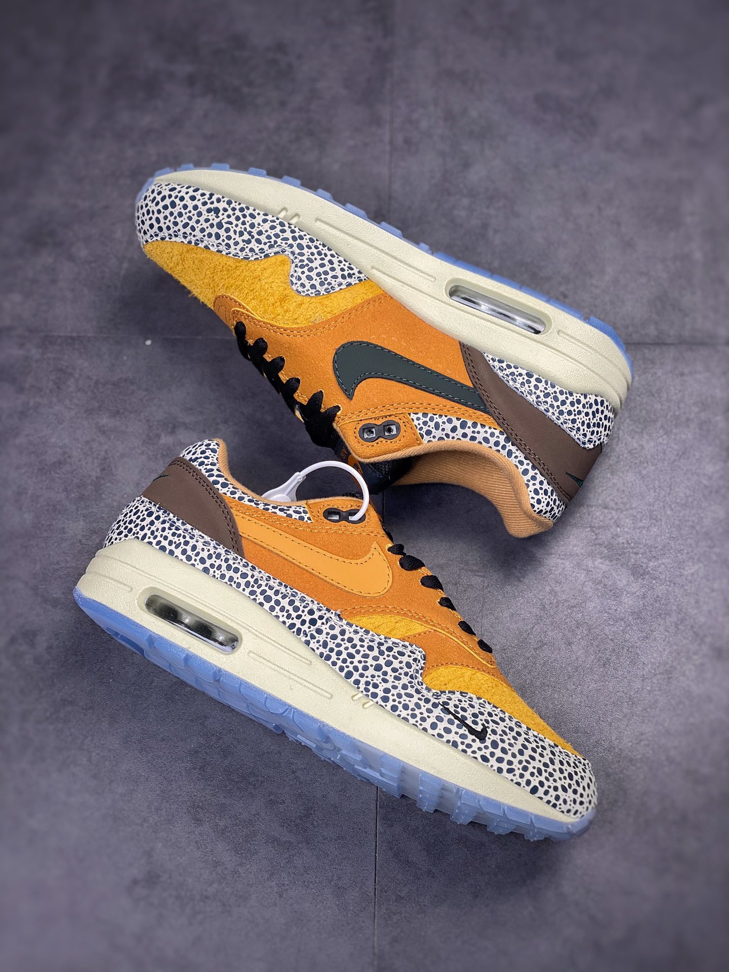 230 Nike Air Max 1 2022复刻灰黄石斑复古休闲跑步鞋 665873-200