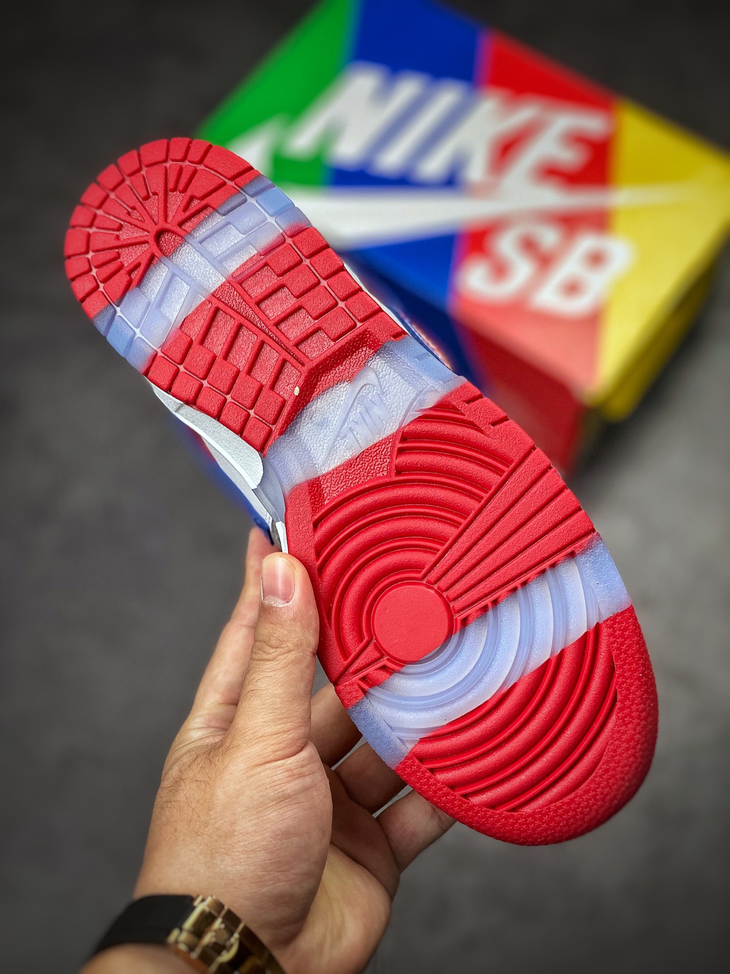 360 Nike SB Dunk Low 透明切割 白黄蓝 纯原大厂出品 FD8777-100