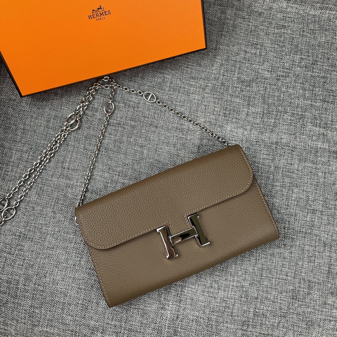 Hermes  Constance P 爱马仕型号:9852togo皮银链 size:22*11cm 🇫🇷海外🇫🇷进口T