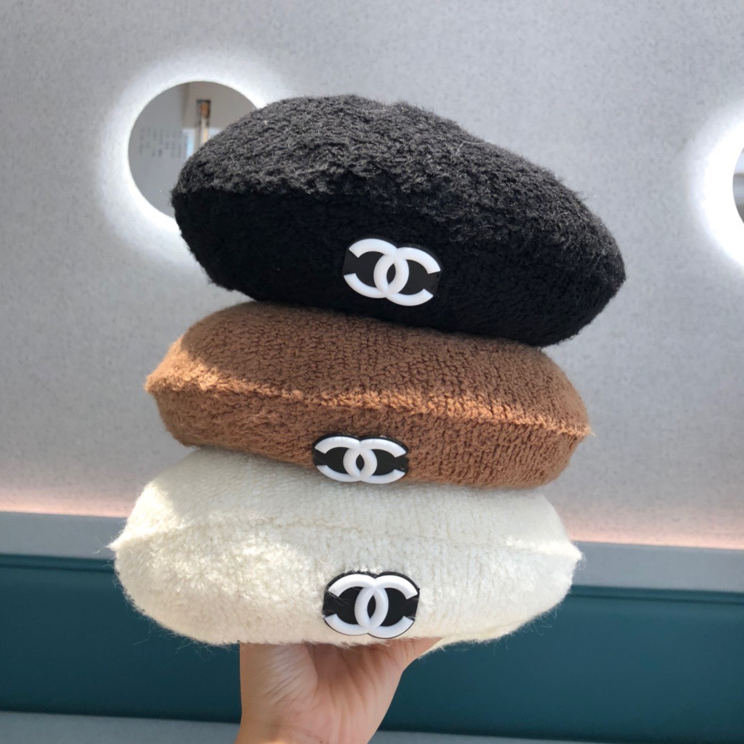 Chanel Hats Berets White Wool
