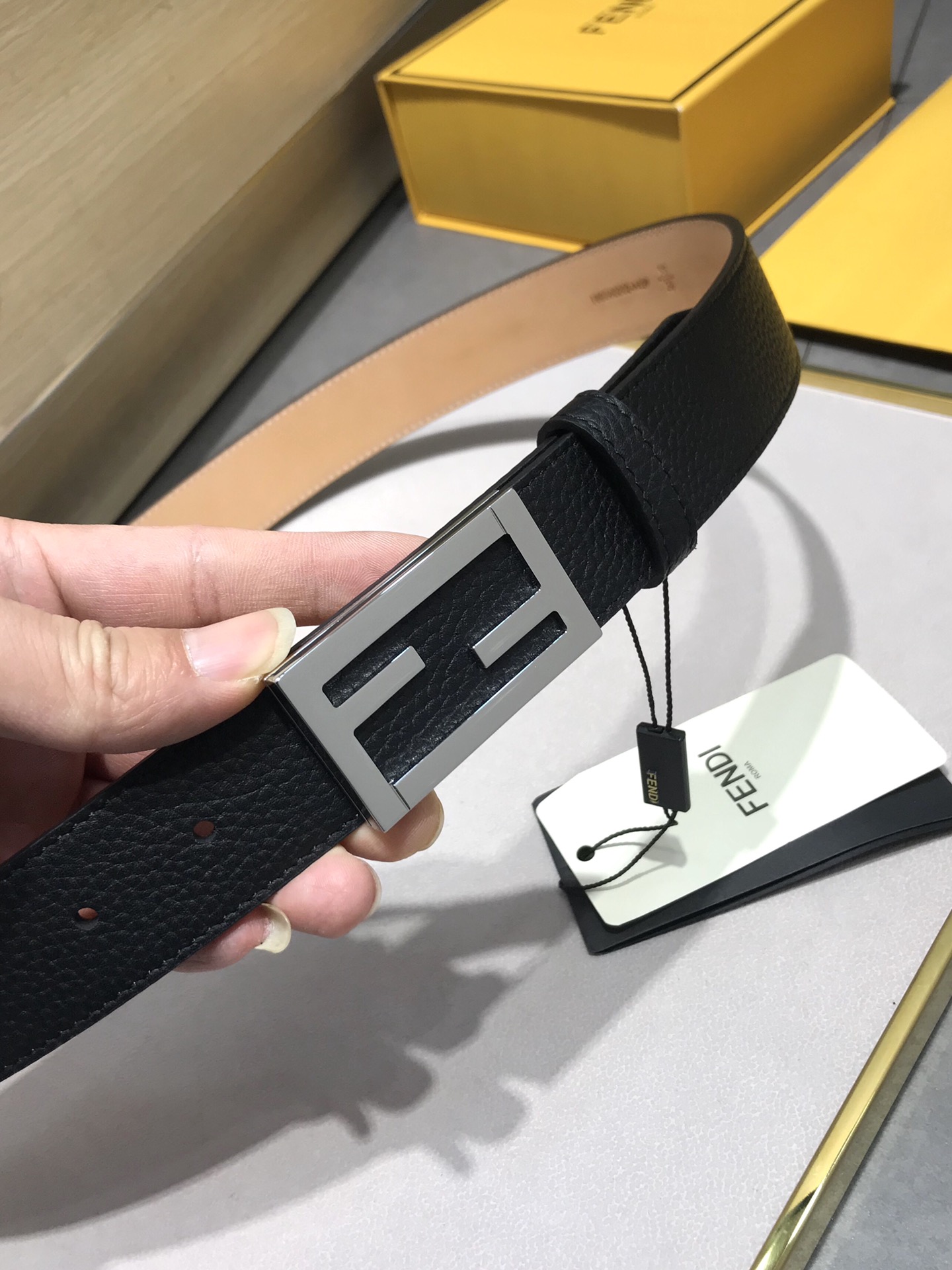 [Fendi Belts]Width 35mm.Support NFC original high quality calf leather The t