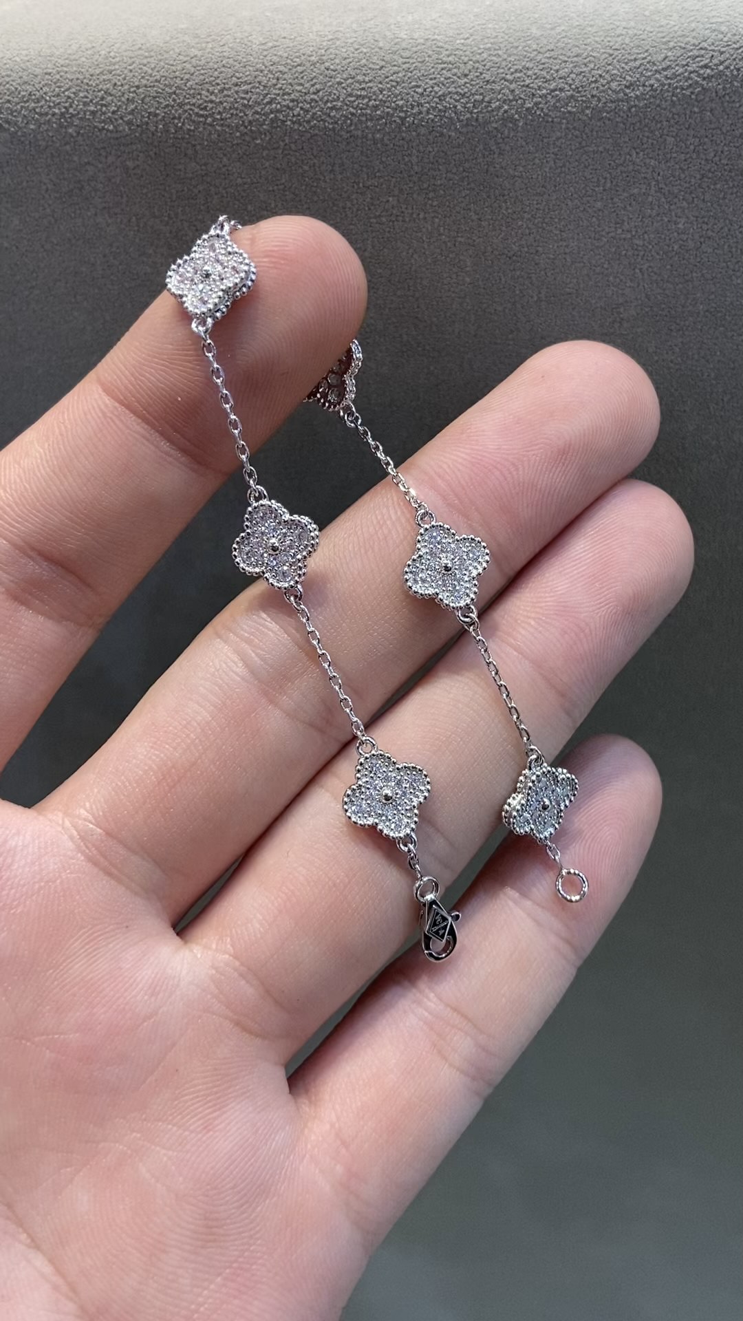 Van Cleef & Arpels vca mini满钻六花手链