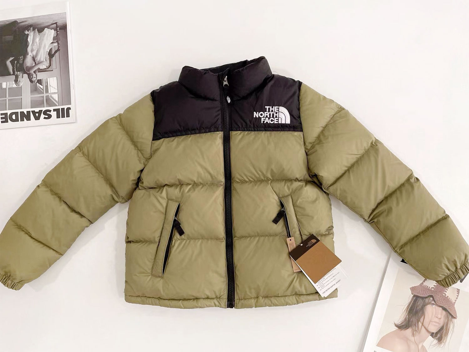 The North Face Bon marché
 Manteaux & Blousons Veste En Duvet Vêtements Pour Enfants Vert Blanc Broderie de fleurs Les enfants Fille Unisexe Duvet canard blanc